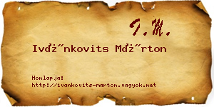 Ivánkovits Márton névjegykártya